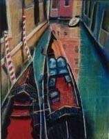 Peinture intitulée "Canal à Venise" par Maryse Salaun-Talec, Œuvre d'art originale