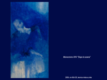 Pittura intitolato "monocromo XXV Dopo…" da Antimo Mascaretti, Opera d'arte originale, Olio