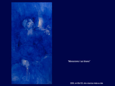 Pittura intitolato "monocromo I :sul di…" da Antimo Mascaretti, Opera d'arte originale, Olio