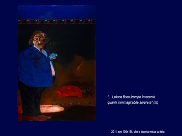 Pittura intitolato "la luce fioca irrom…" da Antimo Mascaretti, Opera d'arte originale, Olio