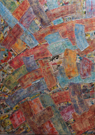 Malarstwo zatytułowany „subconscious” autorstwa Mascha Chelius, Oryginalna praca, Akryl Zamontowany na Drewniana rama noszy
