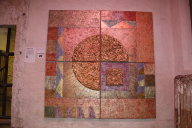 Painting titled "STAR GATES" by Mascha Chelius, Original Artwork, Acrylic Mounted on Wood Stretcher frame