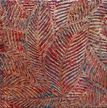 Картина под названием "BOHO 7" - Mascha Chelius, Подлинное произведение искусства, Акрил Установлен на Деревянная рама для н…
