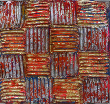 Картина под названием "BOHO 10" - Mascha Chelius, Подлинное произведение искусства, Акрил Установлен на Деревянная рама для…