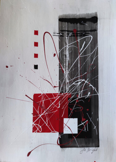 Peinture intitulée "Series Black, white…" par Masha Bright, Œuvre d'art originale, Acrylique