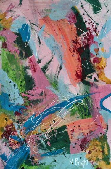 Картина под названием "Abstraction 13" - Masha Bright, Подлинное произведение искусства, Акрил