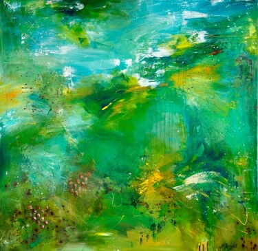 Картина под названием "Switzerland" - Masha Bright, Подлинное произведение искусства, Акрил Установлен на Деревянная рама дл…