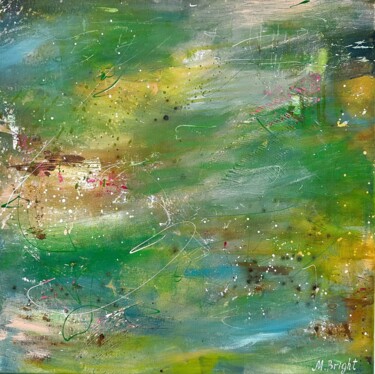Painting titled "Spring in Serbia ve…" by Masha Bright, Original Artwork, Acrylic Mounted on Wood Stretcher frame