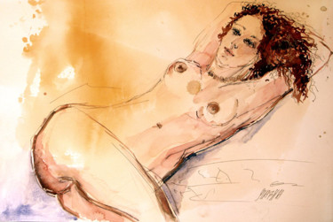Gravures & estampes intitulée "Women 5" par Masha Orlovich, Œuvre d'art originale, Impression numérique