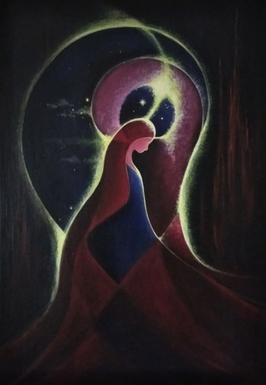 Painting titled "Сияние" by Mariia Galina, Original Artwork, Acrylic