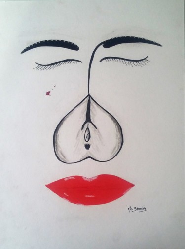 Painting titled "Comme le nez au mil…" by Mashanty, Original Artwork