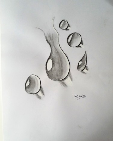 Dessin intitulée "En-bulles" par Mashanty, Œuvre d'art originale, Fusain