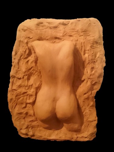 Sculpture intitulée "Mi-homme Mi-femme" par Mashanty, Œuvre d'art originale, Argile