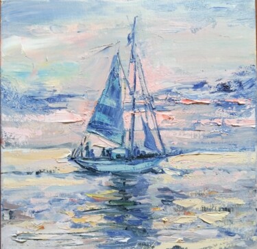 Pintura intitulada "Days at sea1" por Mariia Tkachenko, Obras de arte originais, Óleo