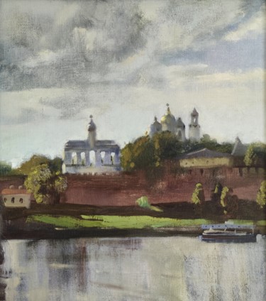Картина под названием "The Great Novgorod" - Egorova Maria, Подлинное произведение искусства, Масло