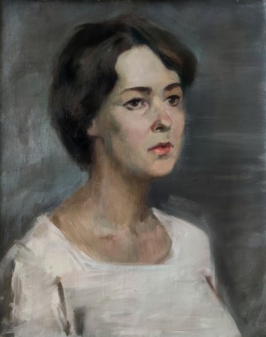 Картина под названием ""Portrait in grey"" - Egorova Maria, Подлинное произведение искусства, Масло