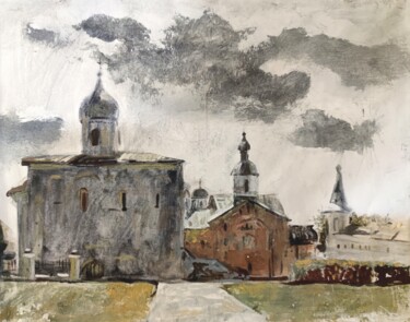 Картина под названием "A cloudy day in Nov…" - Egorova Maria, Подлинное произведение искусства, Пигменты