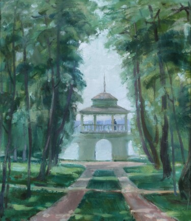 A shady arbor. Painting titled "A shady arbor." by Egorova Maria, Original Art, Oil