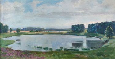 Картина под названием "Malenets Lake" - Egorova Maria, Подлинное произведение искусства, Масло