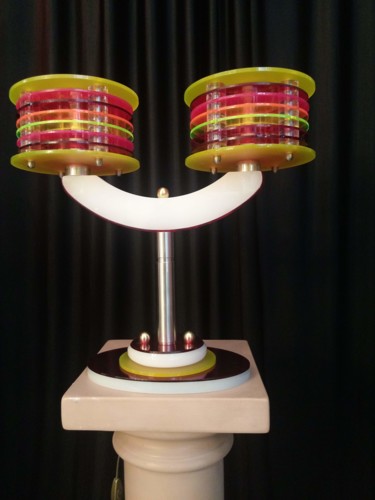 Style Art déco multicolore Design intitulée "Style Art déco mult…" par Jean Luc Masini, Œuvre d'art originale, Verre