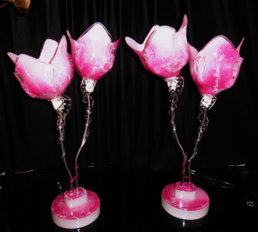 Lampes de chevet Design intitulée "Lampes de chevet" par Jean Luc Masini, Œuvre d'art originale, Verre