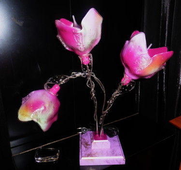 FUSCHIA Design intitulée "FUSCHIA" par Jean Luc Masini, Œuvre d'art originale, Verre