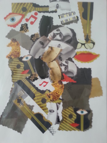 Colagens intitulada "Rencontres" por Brigitte Anna Henny, Obras de arte originais