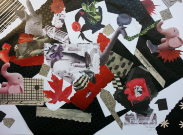Collages titled "Happy Carpet" by Brigitte Anna Henny, Original Artwork