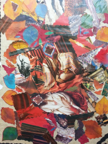 Collages intitulée "Faceless Orient" par Brigitte Anna Henny, Œuvre d'art originale, Collages