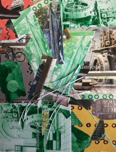 Collages intitulée "INdustrIE" par Brigitte Anna Henny, Œuvre d'art originale, Collages