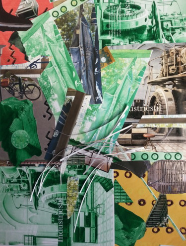 Collages titulada "INdustrIE" por Brigitte Anna Henny, Obra de arte original, Collages