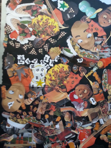 Collages titled "CRAzy KiTchen 1" by Brigitte Anna Henny, Original Artwork