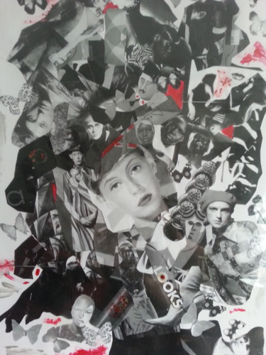 Collages titled "LOOKS" by Brigitte Anna Henny, Original Artwork