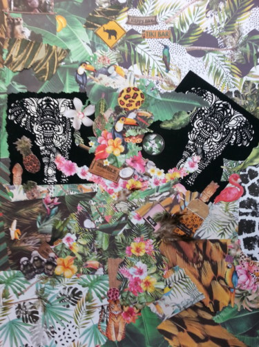 Collages intitulée "MaMMut  weDDing" par Brigitte Anna Henny, Œuvre d'art originale