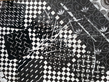 Collages getiteld "B & W" door Brigitte Anna Henny, Origineel Kunstwerk, Collages