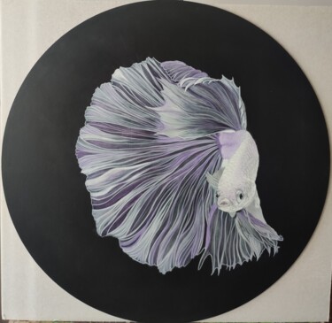 Pintura titulada "Fish" por Maslova Art Gallery, Obra de arte original, Acrílico