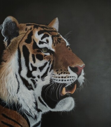 Malarstwo zatytułowany „Tiger” autorstwa Maslova Art Gallery, Oryginalna praca, Akryl