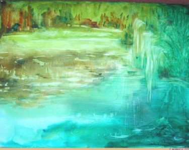Peinture intitulée "L'étang" par Masmoulin, Œuvre d'art originale