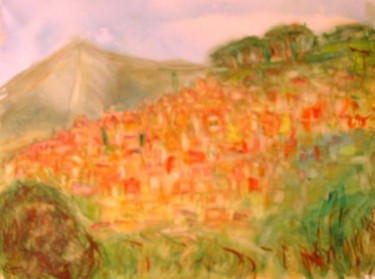 Peinture intitulée "Vue sur Bormes" par Masmoulin, Œuvre d'art originale