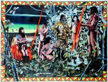 Malerei mit dem Titel "Star Wars" von Mauricio Masoli, Original-Kunstwerk, Öl