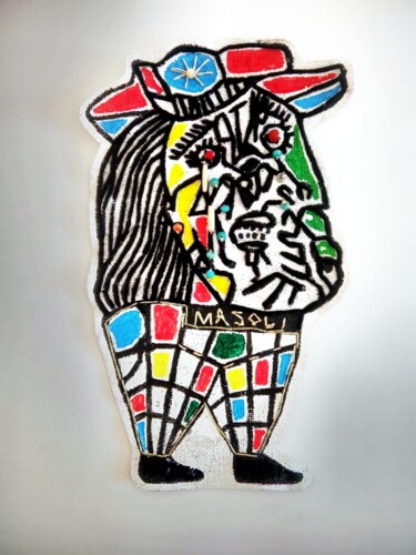Sztuka tkaniny zatytułowany „Dora Maar” autorstwa Mauricio Masoli, Oryginalna praca, Tkanina