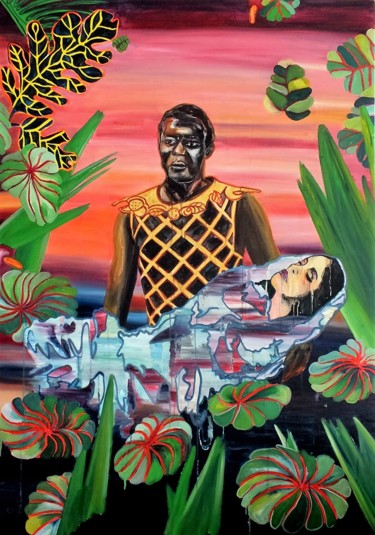 Peinture intitulée "Orfeu Noir" par Mauricio Masoli, Œuvre d'art originale, Huile