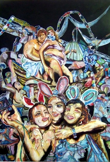 Malerei mit dem Titel "Carnaval Venal, hui…" von Mauricio Masoli, Original-Kunstwerk