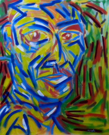 Peinture intitulée "jeune-homme.jpg" par Massala, Œuvre d'art originale, Bombe aérosol