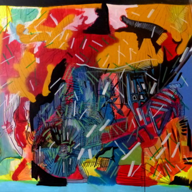 Peinture intitulée "emotion-1.jpg" par Massala, Œuvre d'art originale, Bombe aérosol