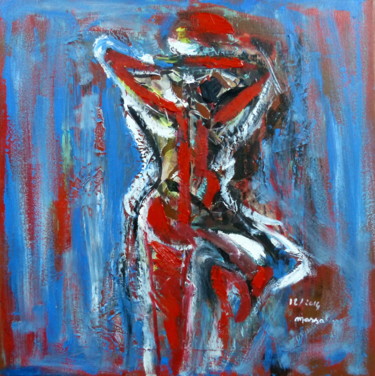 Peinture intitulée "femme-de-dos.jpg" par Massala, Œuvre d'art originale