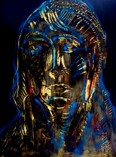 Peinture intitulée "serie-le-christ-et-…" par Massala, Œuvre d'art originale