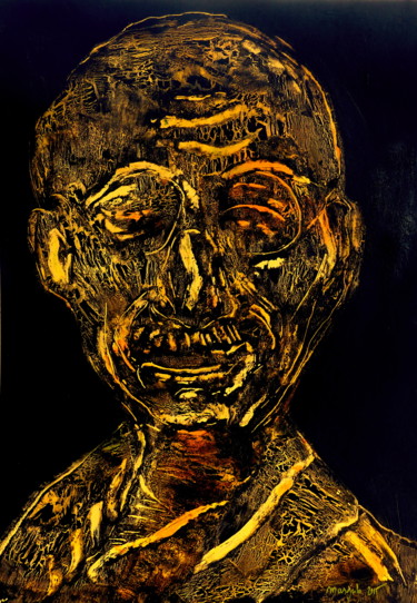 Peinture intitulée "gandhi-serie-christ…" par Massala, Œuvre d'art originale, Autre