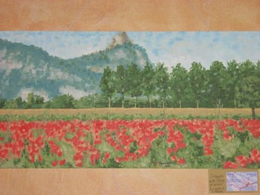Pittura intitolato "paesaggio: vista su…" da Luciana Lorella Massarotto, Opera d'arte originale