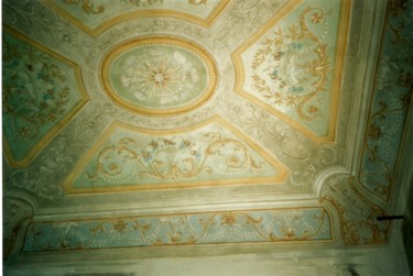 Pittura intitolato "soffitto-castello-t…" da Luciana Lorella Massarotto, Opera d'arte originale, Tempera